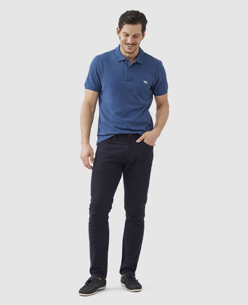 The Gunn Sports Fit Polo, TEAL, Off Front