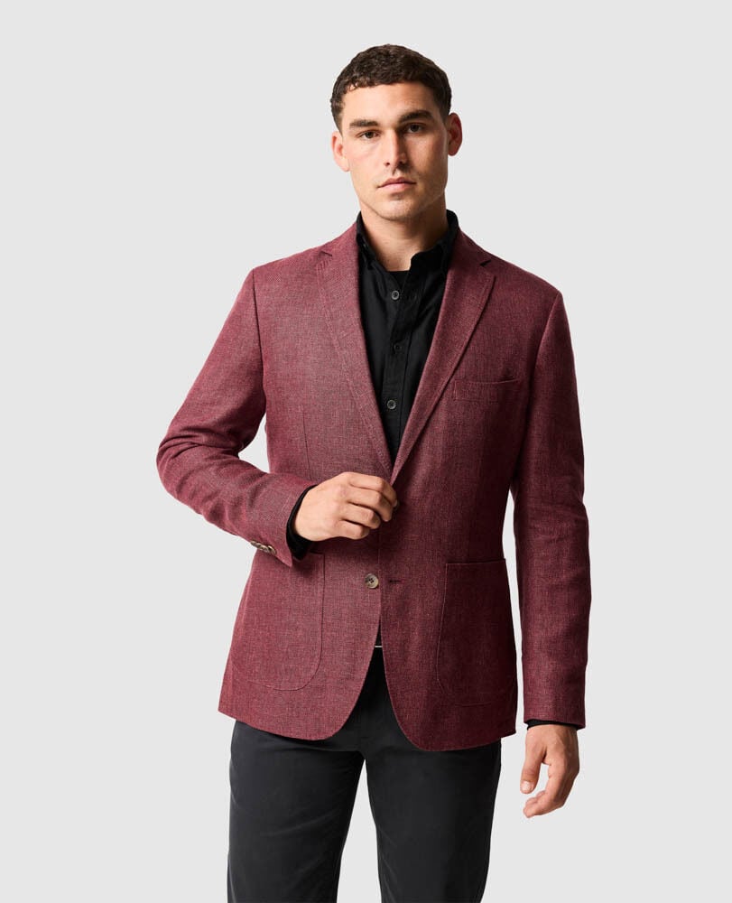 The Cascades Sports Fit Jacket, OXBLOOD, Front