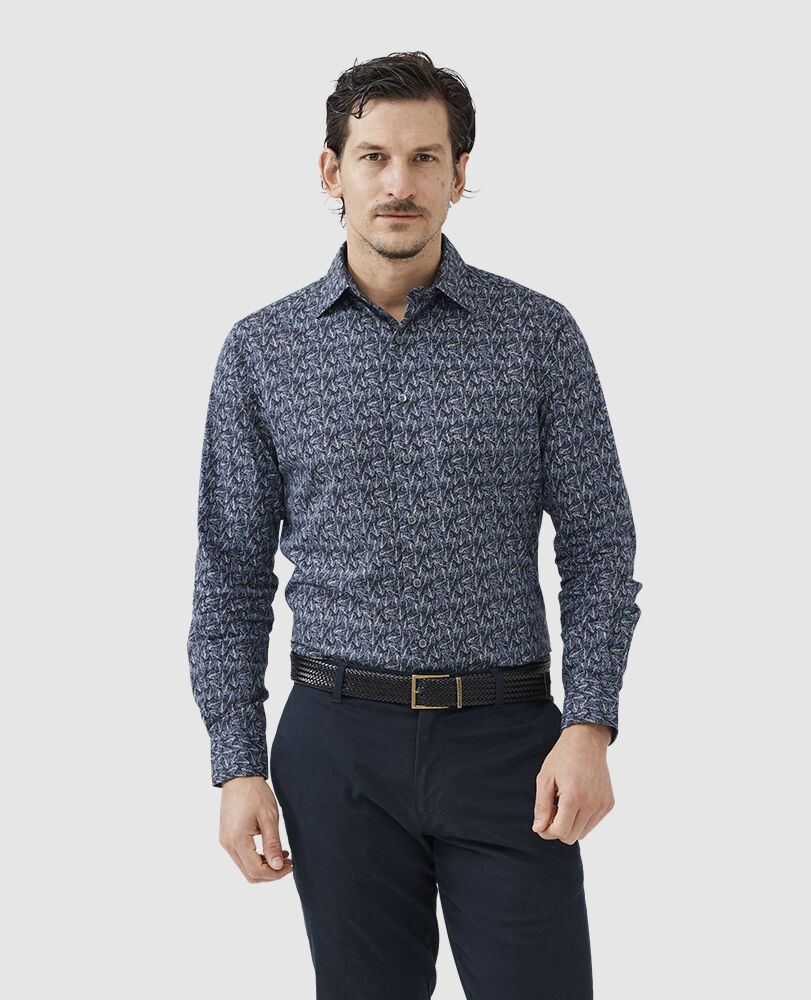 Pepin Island Sports Fit Shirt, MIDNIGHT, Front