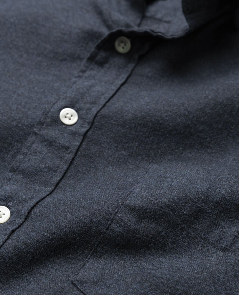 Barrhill Sports Fit Shirt, MARINE, Flat Lay