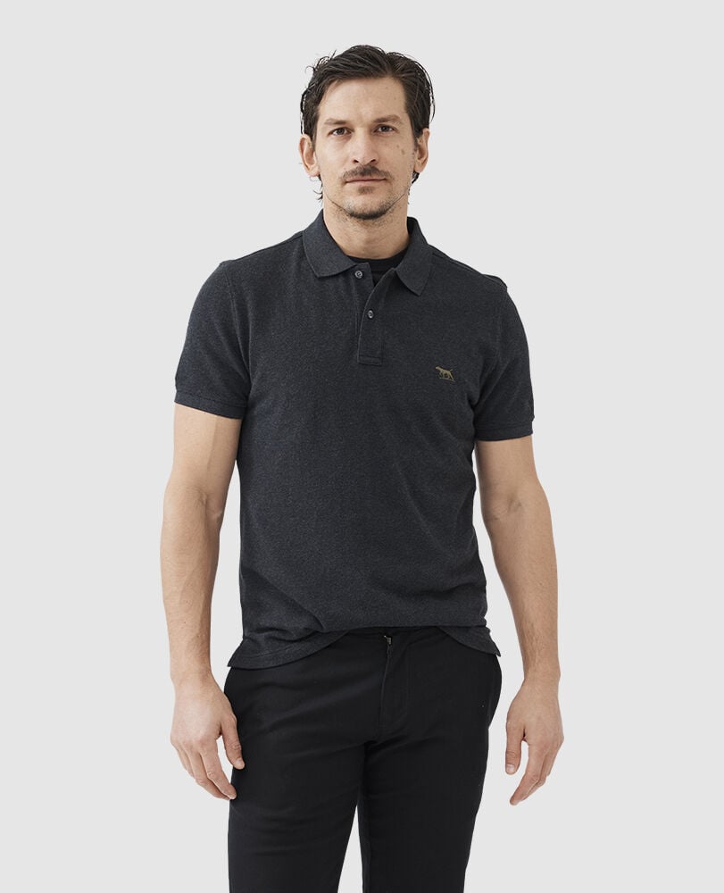 The Gunn Sports Fit Polo, CHARCOAL, Front