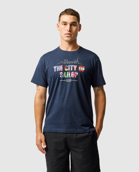 The City Of SailGP Sports Fit T-Shirt, MIDNIGHT