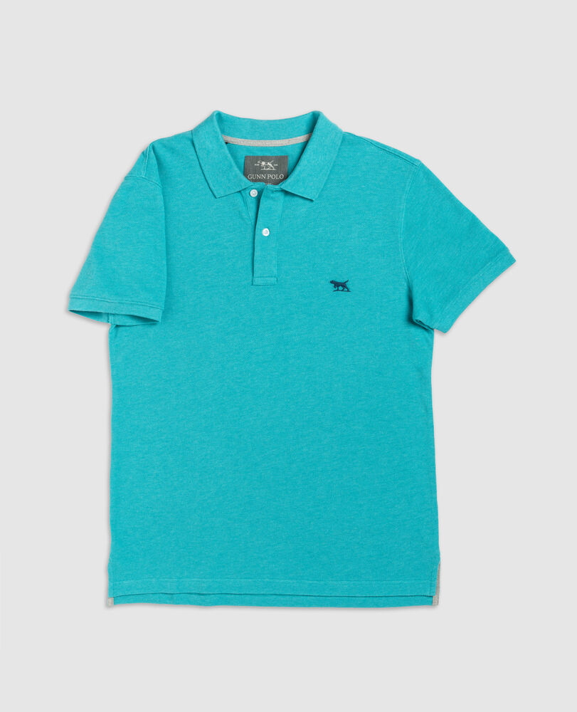 The Gunn Polo Personalised, AQUA, Flat Lay