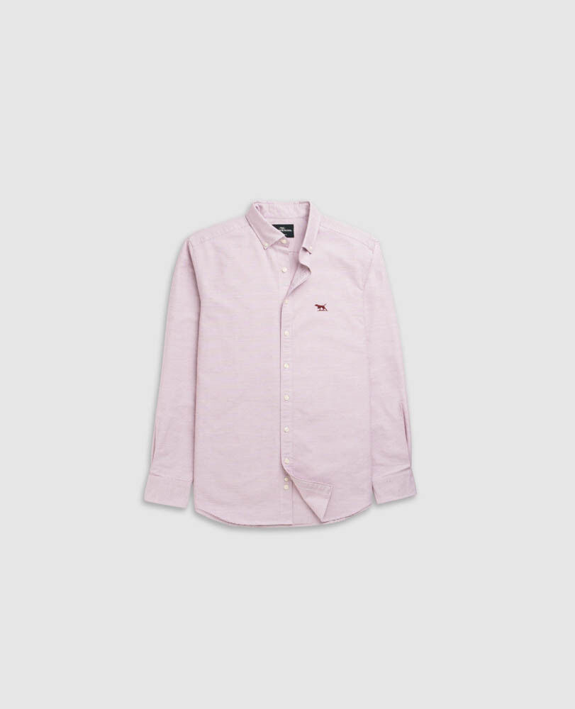 Gunn Oxford 2 Sports Fit Shirt, COQUELICOT, Flat Lay