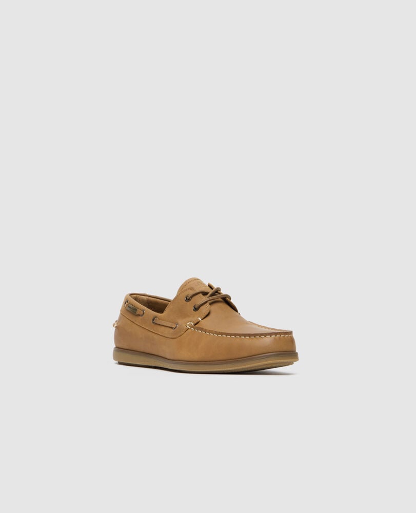Boardwalk Boat Shoe, BIRCH, Off Front