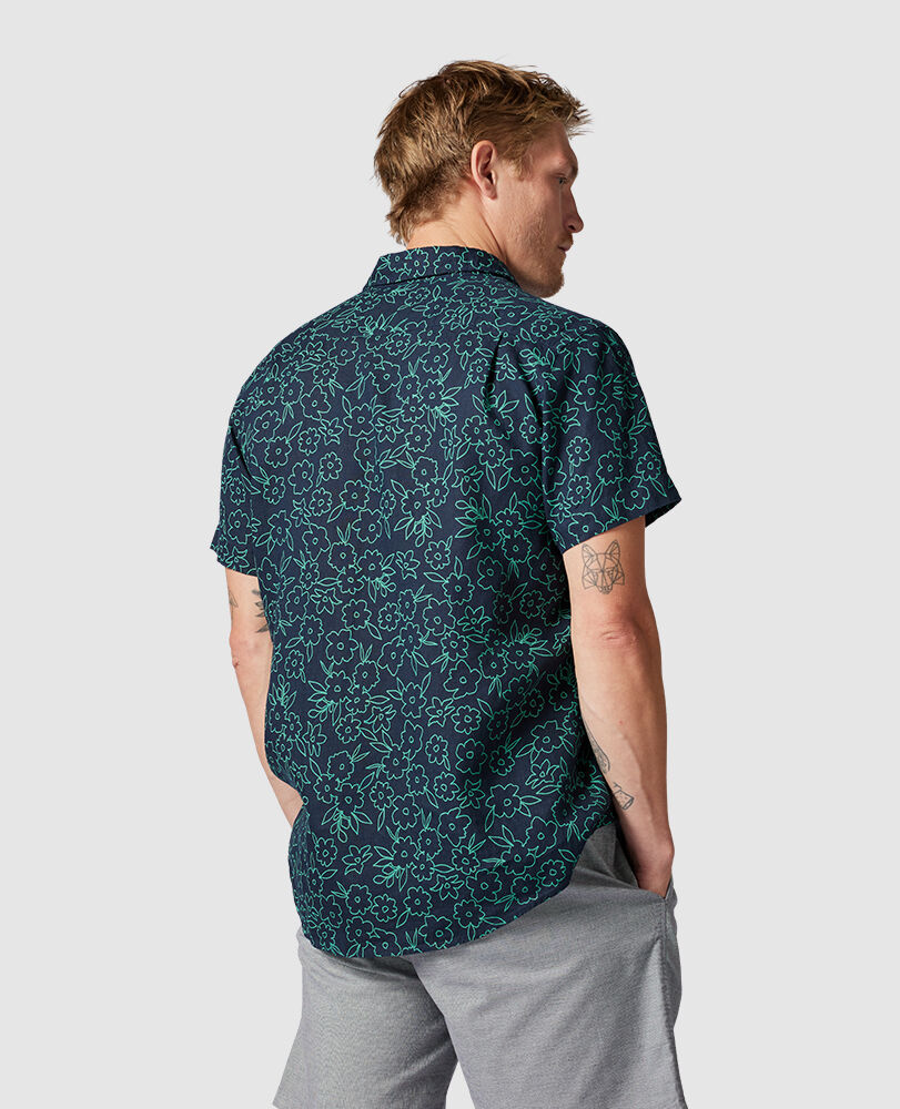 Barrytown Sports Fit Shirt, LIME, Back