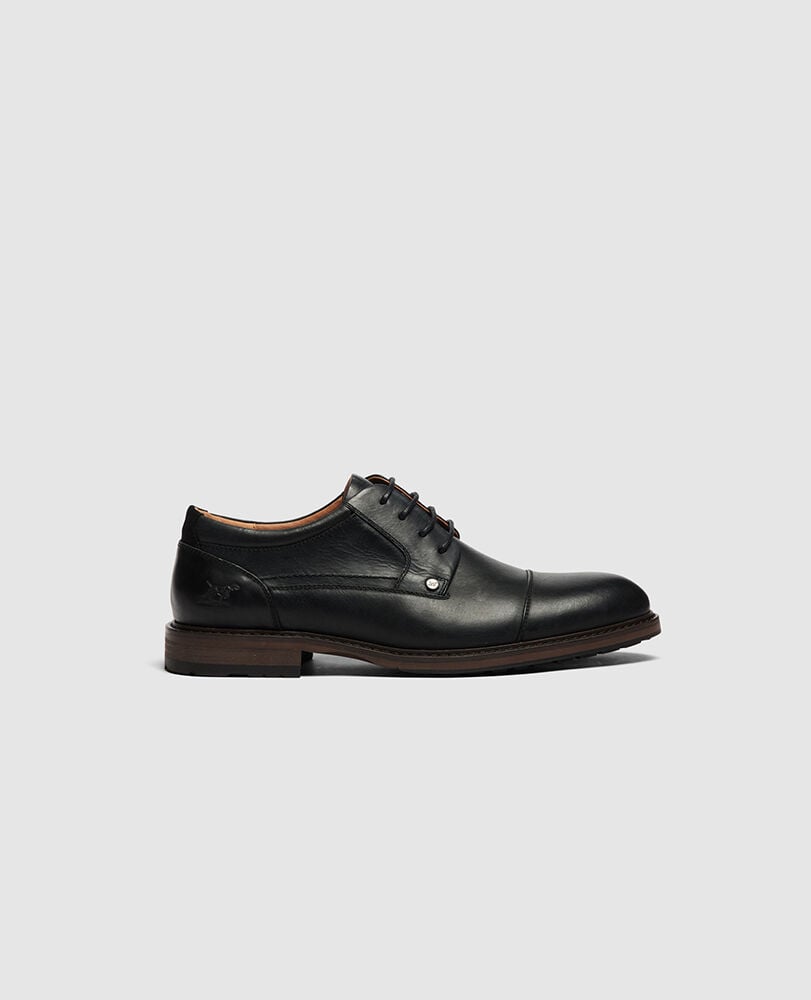 Darfield Derby Shoe, ONYX WASH, Front