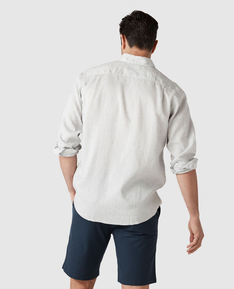 Motion Linen Shirt · Vapour SM, VAPOUR, Back
