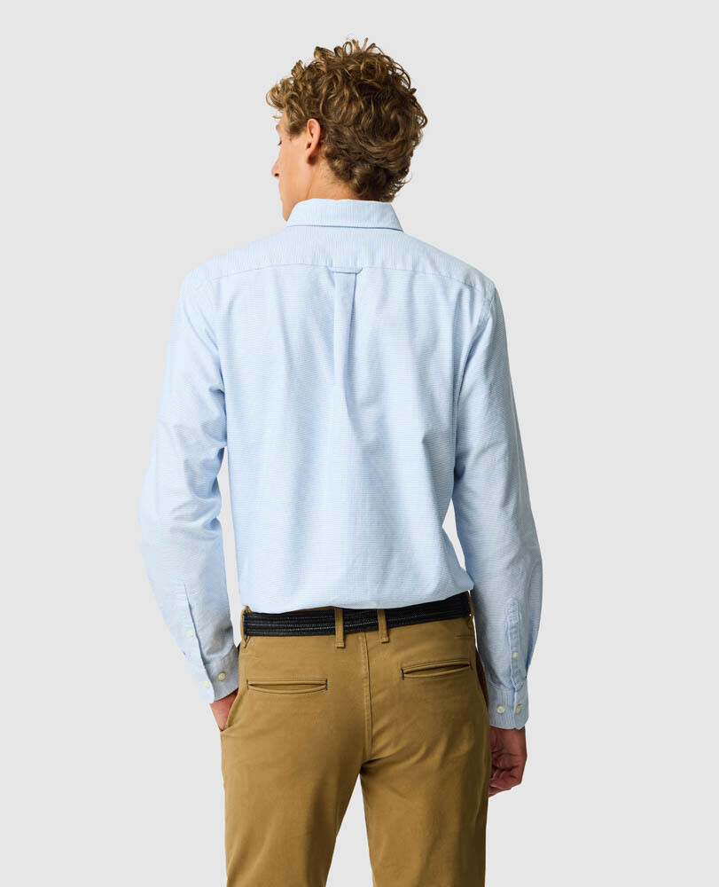 Gunn Oxford 2 Sports Fit Shirt, POWDER BLUE, Back