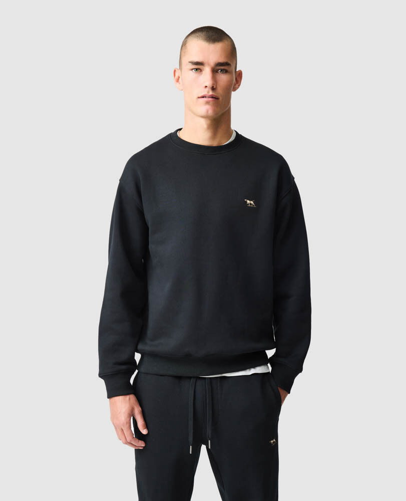 Otago Crew Neck Sweat, NOIR, Front