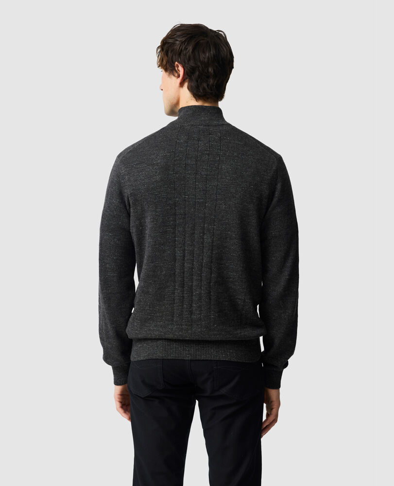Fortrose 1/4 Zip Knit, ASH, Back