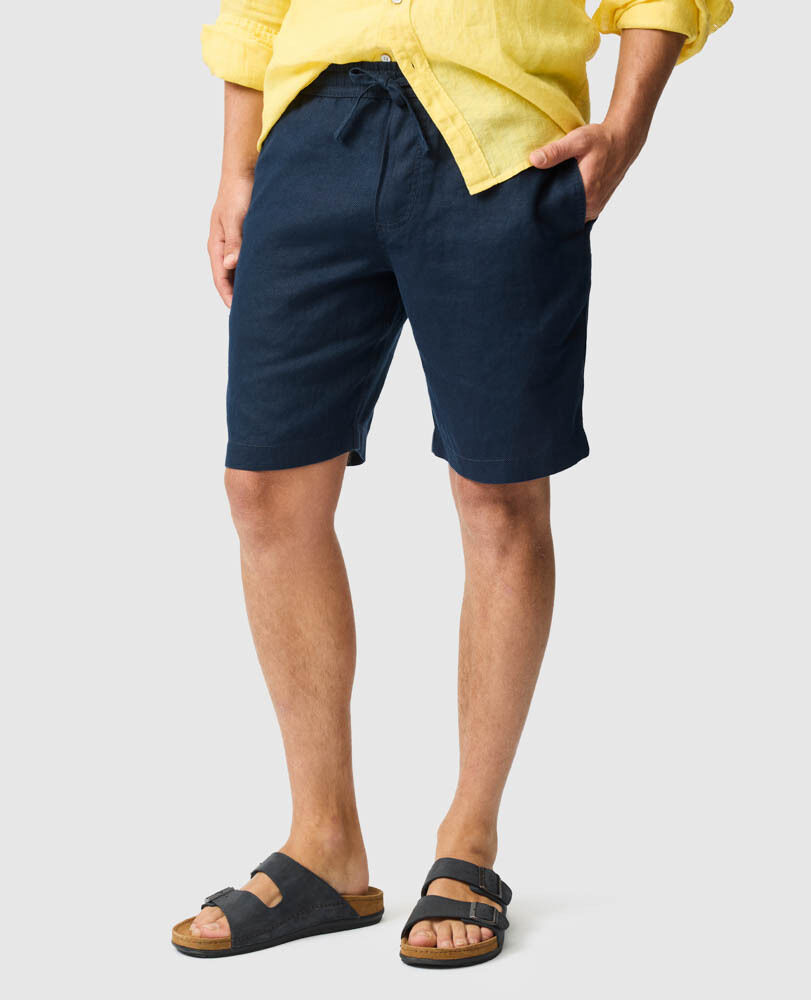 Linen 9" Resort Short, NAVY, Front