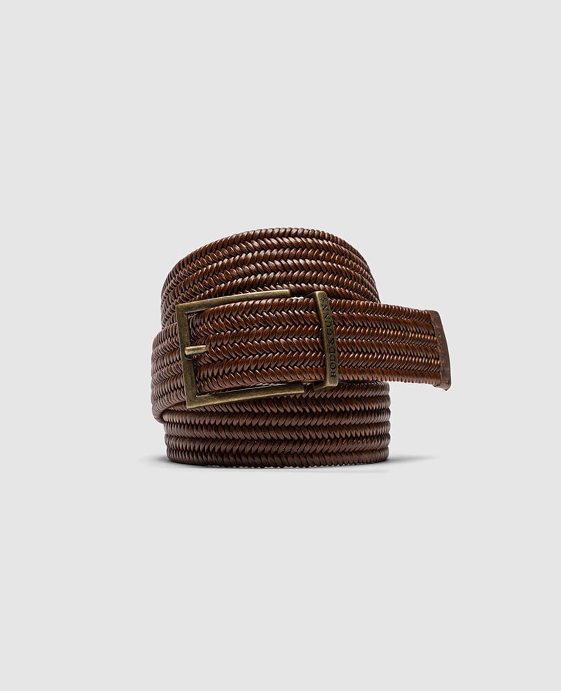 Stirling Stretch Belt, COGNAC, Front