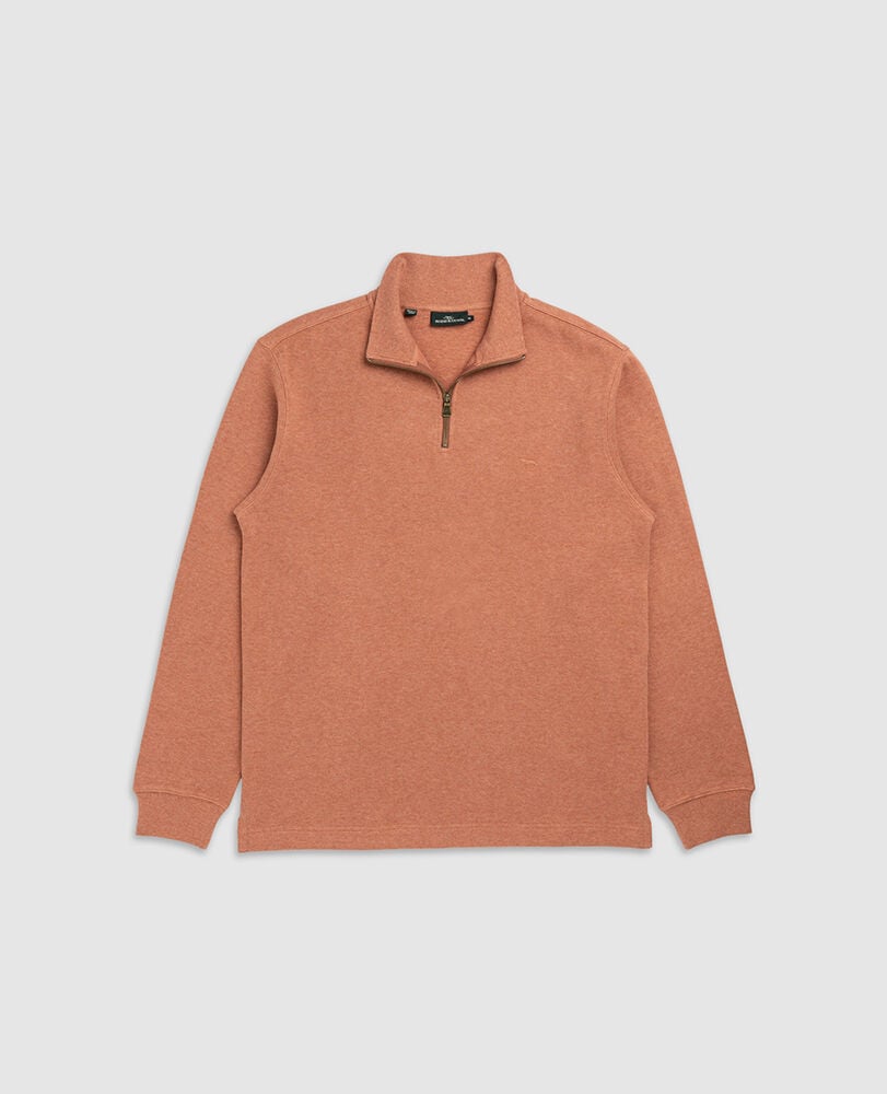 Alton Ave 1/4 Zip Sweat, PAPAYA, Flat Lay