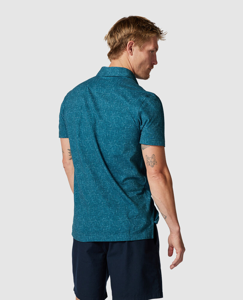 Fitzroy Bay Polo, TURQUOISE, Back