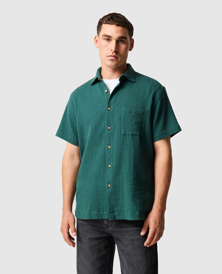 Adams Flat Shirt, BOTTLE GREEN