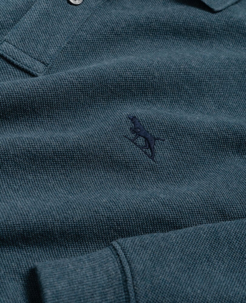 Long Sleeve Sports Fit Gunn Polo, DARK TEAL, Detail 2