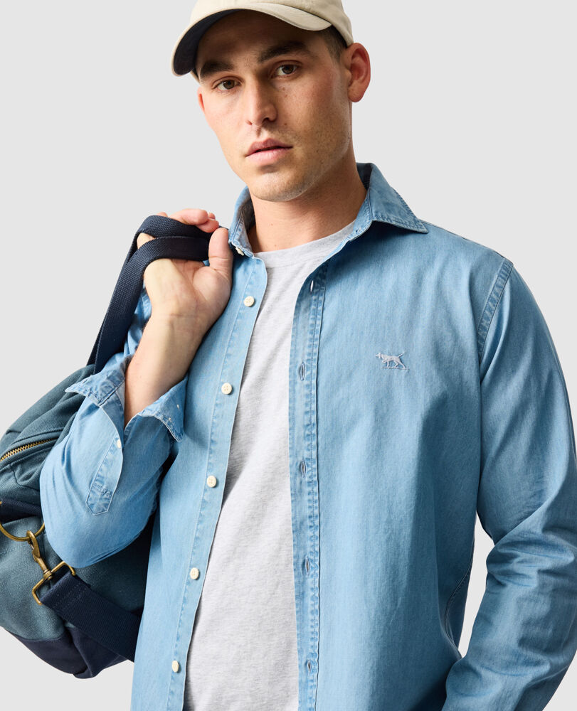 Homestead Sports Fit Shirt, STONEWASH, Detail 3