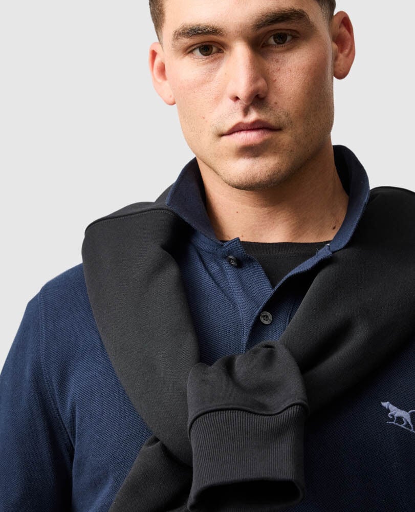 Long Sleeve Sports Fit Gunn Polo, ECLIPSE, Detail 3