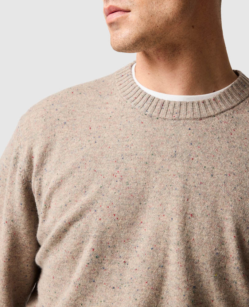 Stewart Island Knit, SAND, Flat Lay