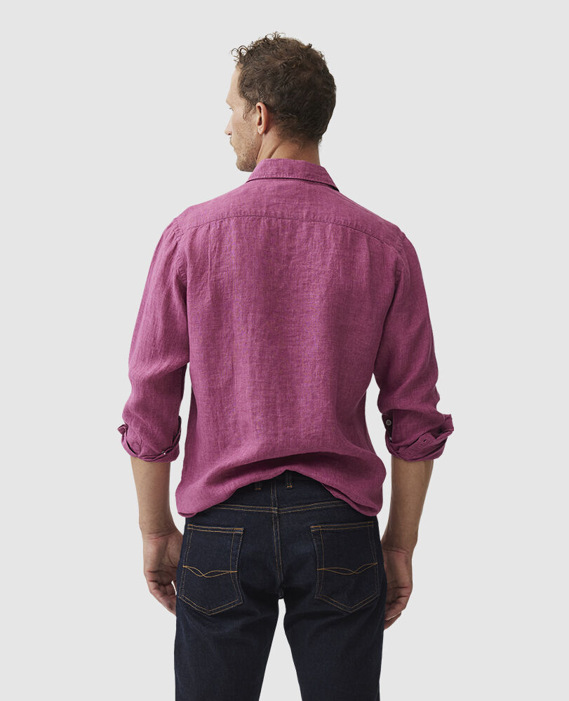 Chemise slim en lin Coromandel, BAIE, Back