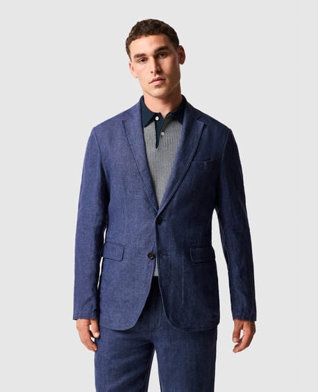 Resort Linen Jacket, MARINE