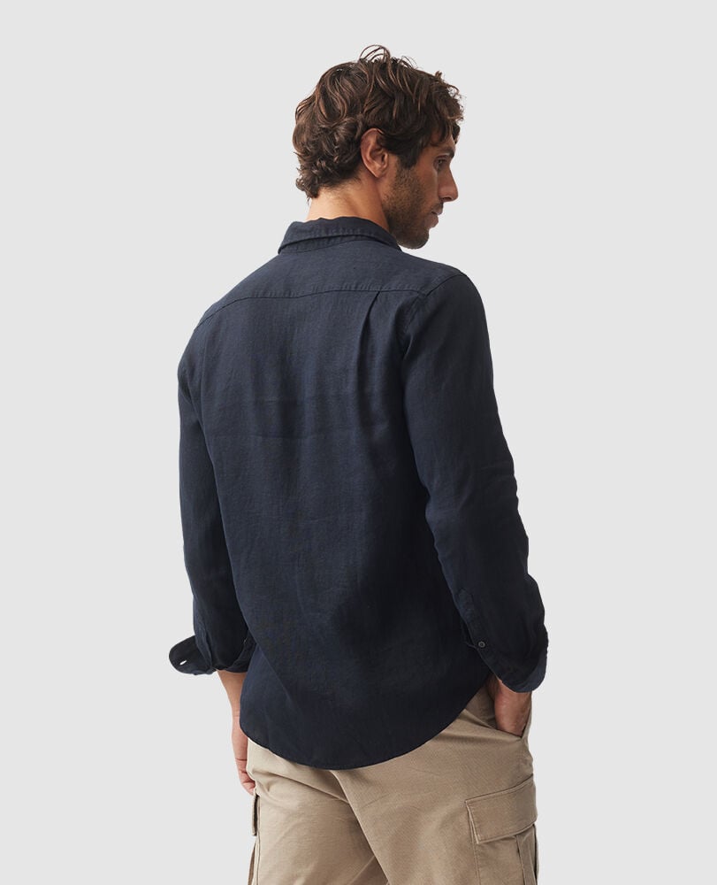 Coromandel Sports Fit Shirt, MIDNIGHT, Back