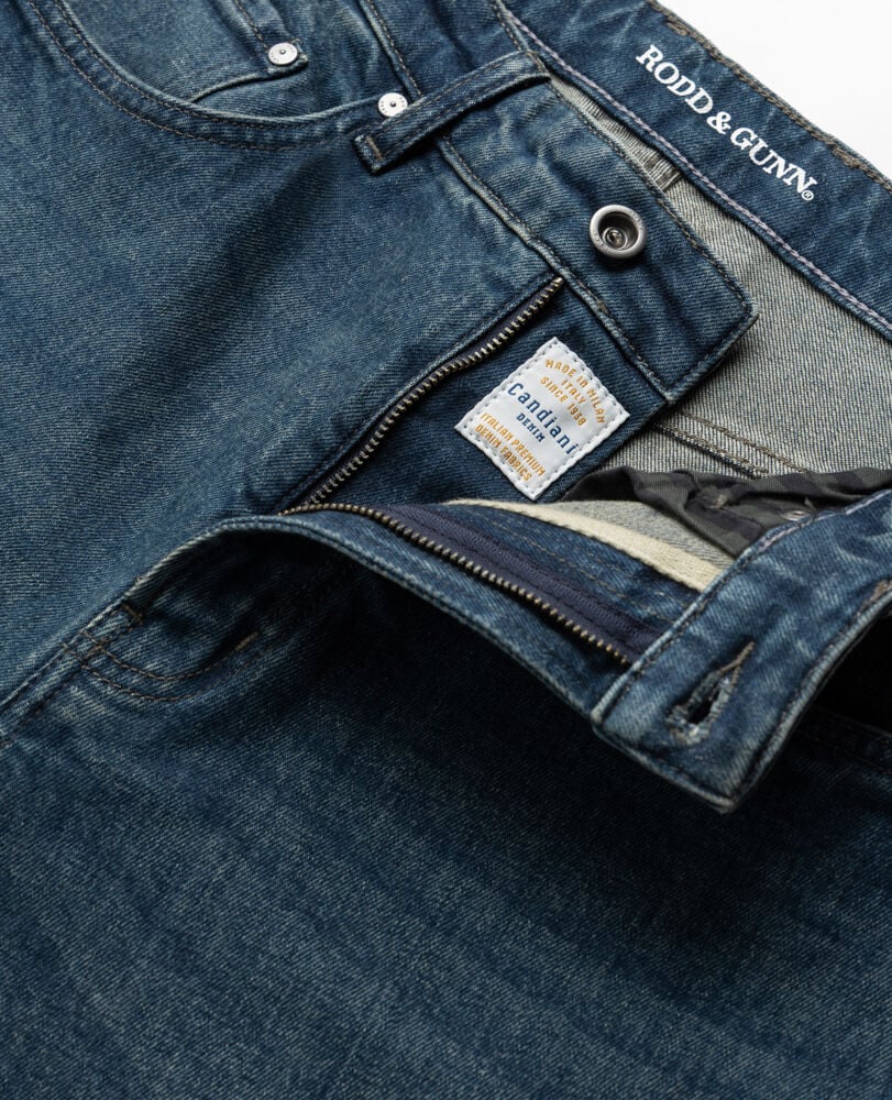 Winton Relaxed Fit Italian Denim, MID BLUE, Detail 3