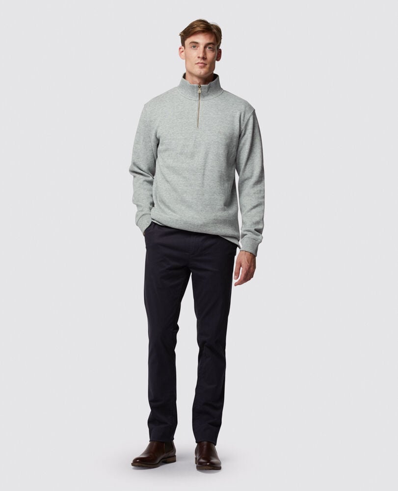 Alton Ave 1/4 Zip Sweat, FOG, Off Front