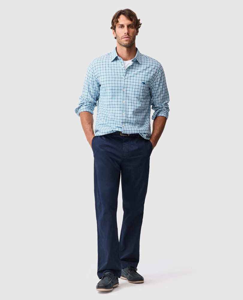 Glenham Relaxed Fit Pant, NAVY, Off Front