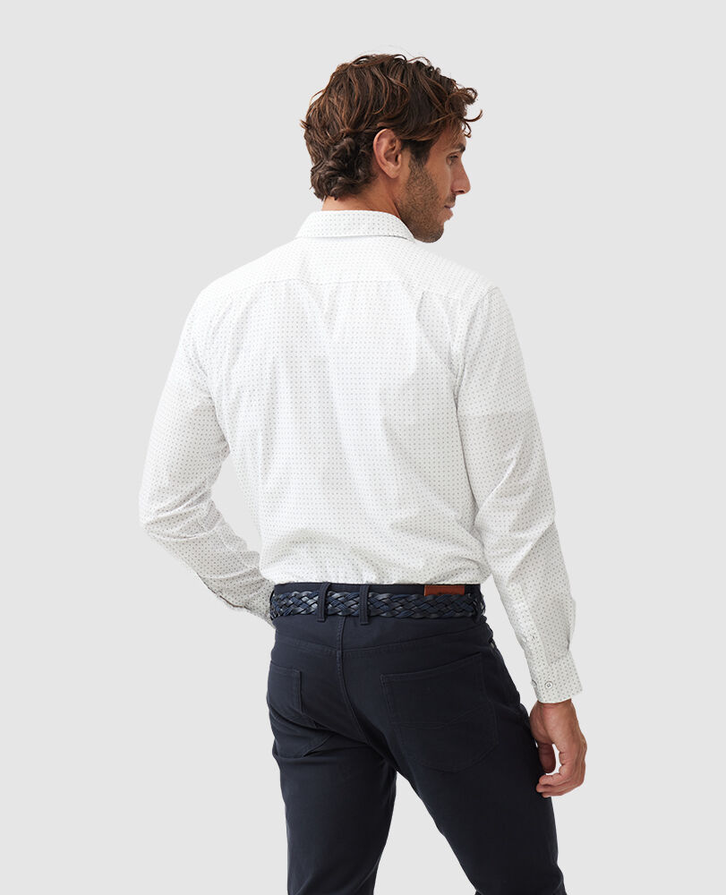 Lambton Sports Fit Shirt, SNOW, Back