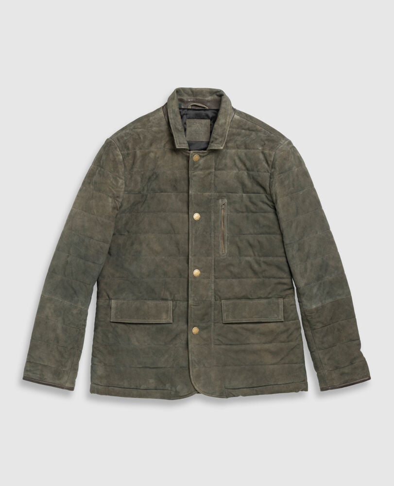 Savill Road Leather Jacket, FAWN, Flat Lay