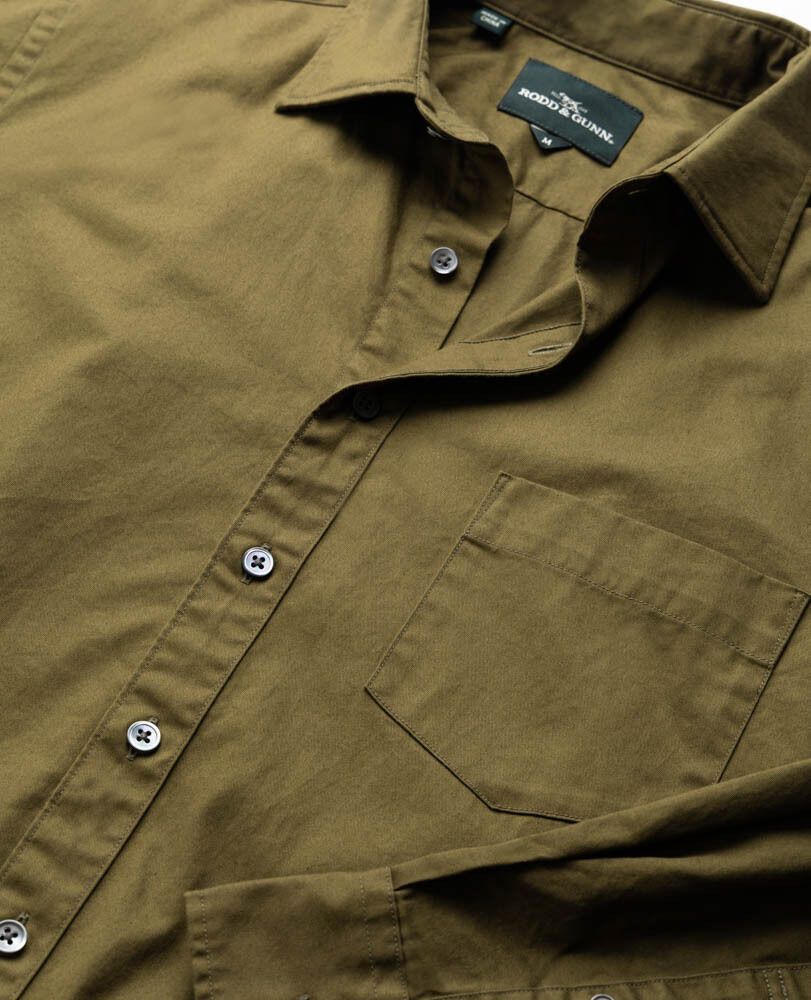 Mavis Lake Sports Fit Shirt, KHAKI, Detail 2