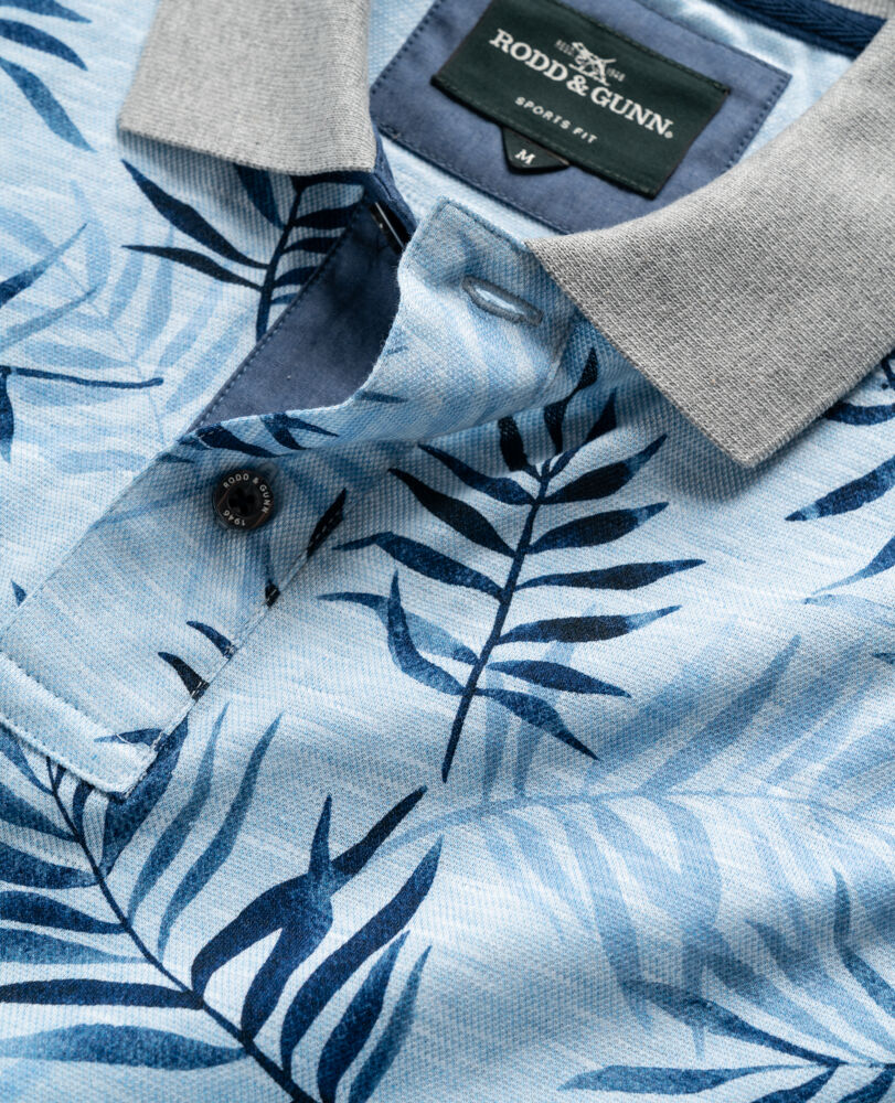 Bedivere Falls Sports Fit Polo, SKY, Detail 2