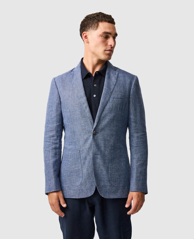 The Cascades Sports Fit Jacket, MARINA, Front