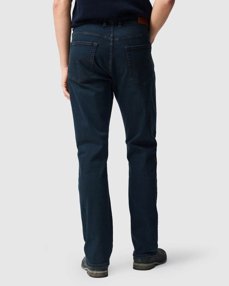 Linden Relaxed Fit Italian Denim, BLUE BLACK, Back