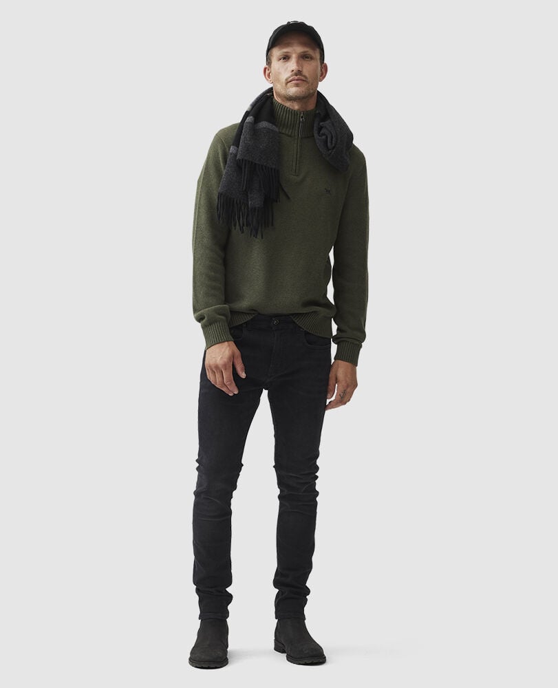 Merrick Bay Knit, LODEN, Off Front