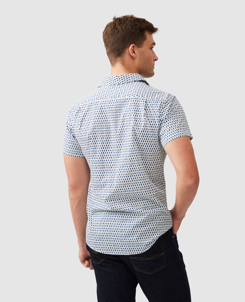 Chemise coupe sportive Byron, MARINE, Back