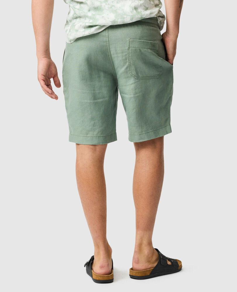 Linen 9" Resort Short, HUNTER, Back