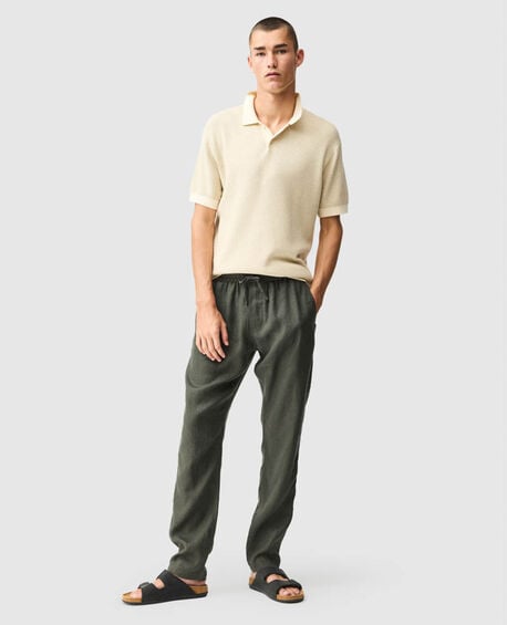 Linen Resort Pant, BAYLEAF