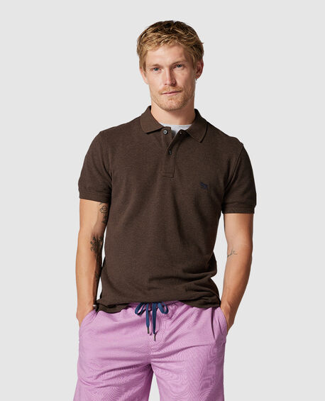 The Gunn Sports Fit Polo, WALNUT