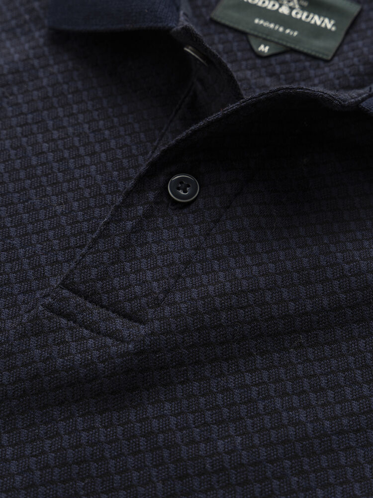 Polo Leeson coupe sportive, BLEU NUIT, Detail 2