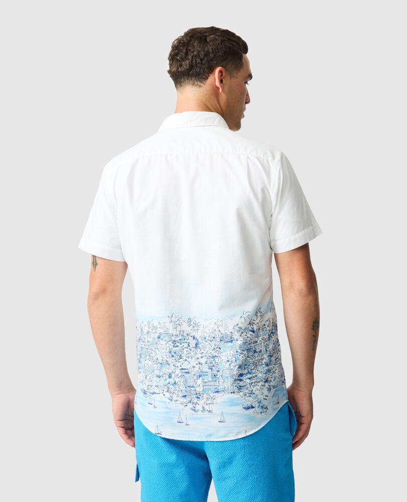 Ashers Hemd mit sportlicher Passform, KOKOSNUSS, Back