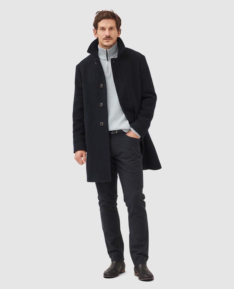 Merrick Bay 1/4 Zip Sweater, SKY, Off Front