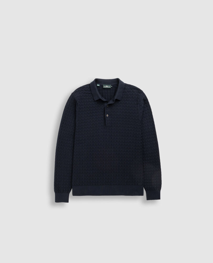 Redruth Knit, NAVY, Flat Lay