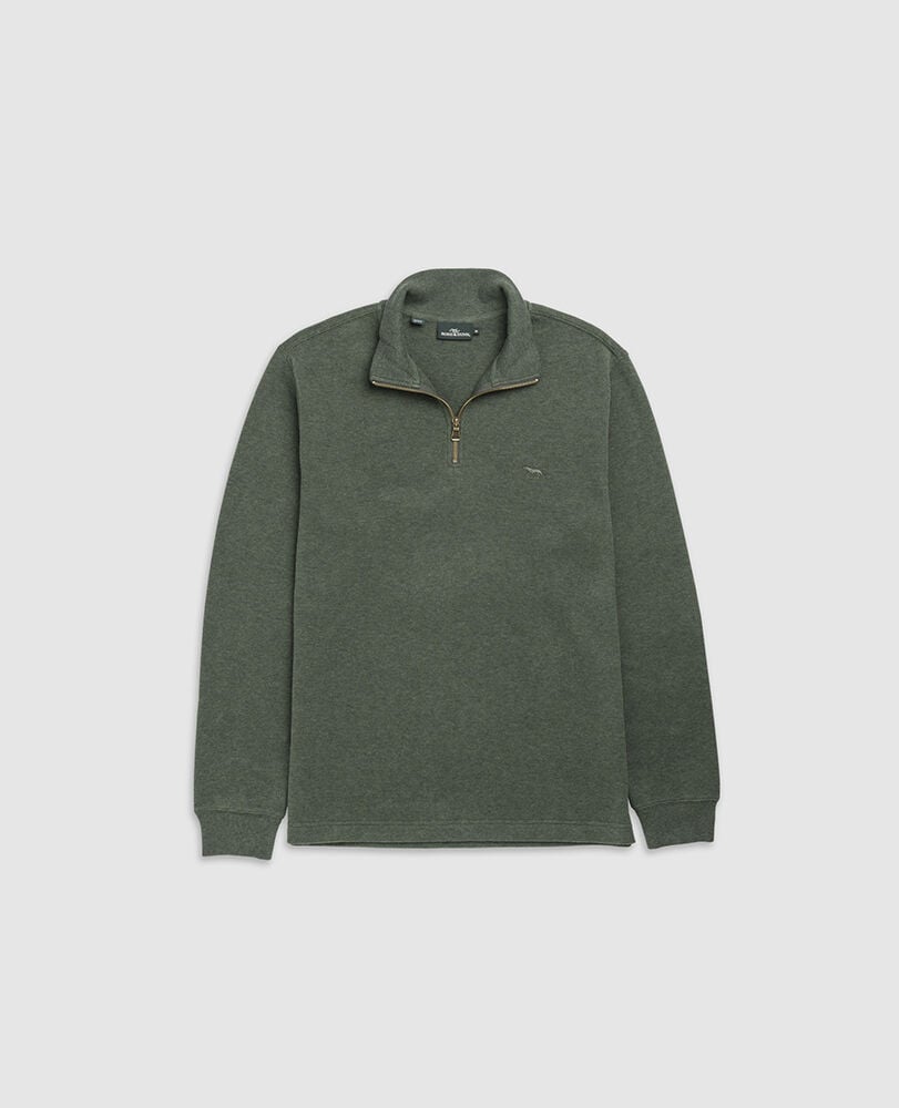 Alton Ave 1/4 Zip Sweat, FOREST, Flat Lay