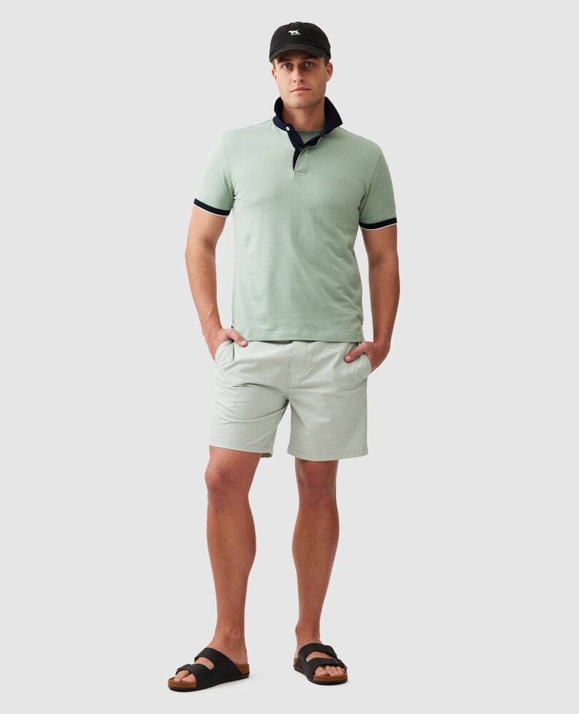 Gunn 7" Resort Short, SAGE, Off Front