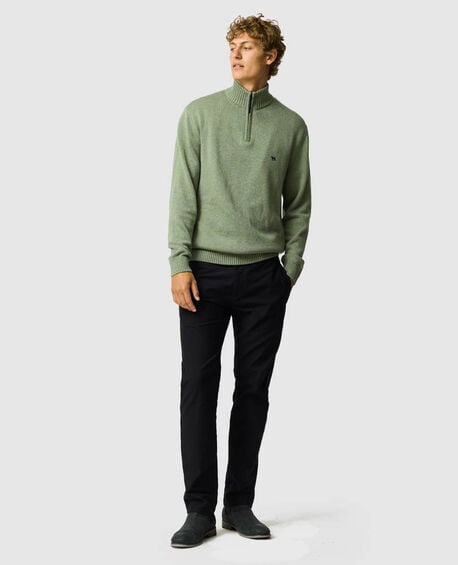 Merrick Bay 1/4 Zip Sweater, THYME