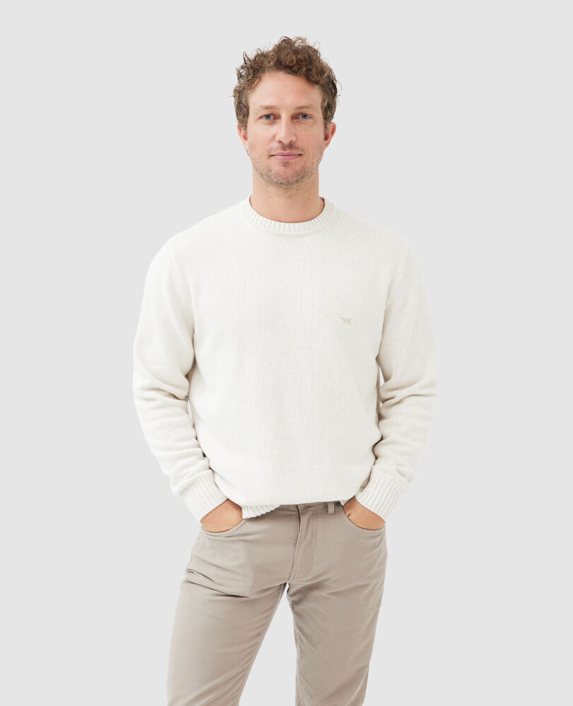 Gunn Crew Knit, NATURAL, Front