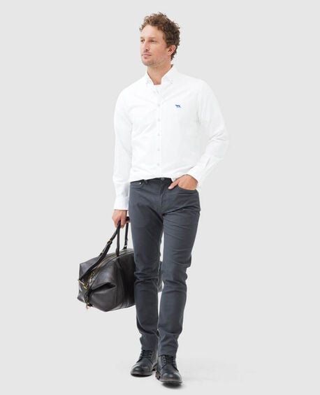 Gunn Oxford Sports Fit Shirt, BLANC